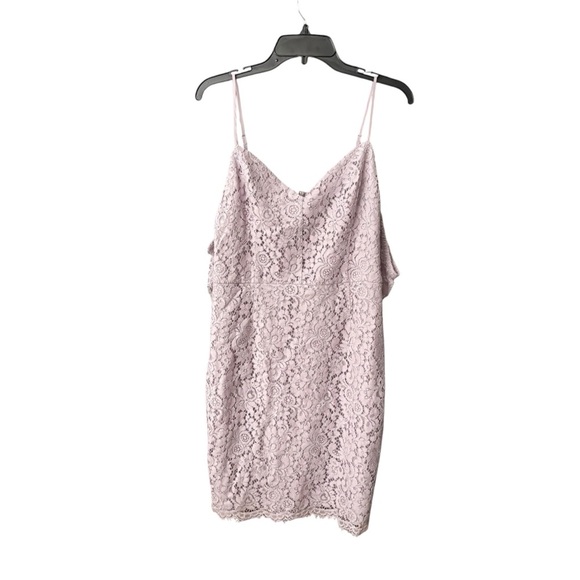 Dynamite Dresses & Skirts - Dynamite Lilac Off The Shoulder Lace Mini Dress Size M